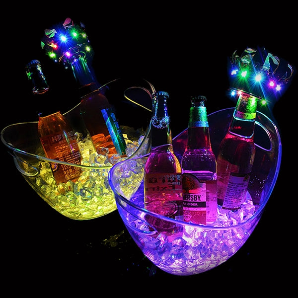 Auto Color Changing LED Champagne Ice Bucket