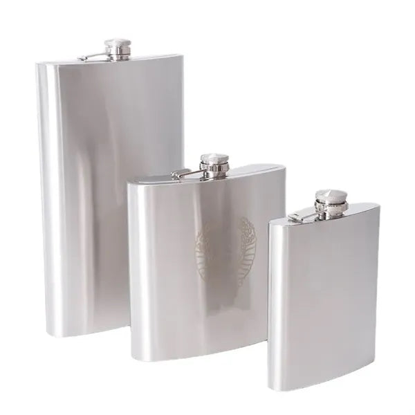 17 oz leather case 304 stainless steel wine flask