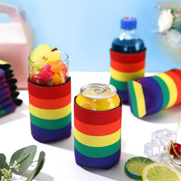 LGBT Rainbow Can Cooler Beer Sleeves