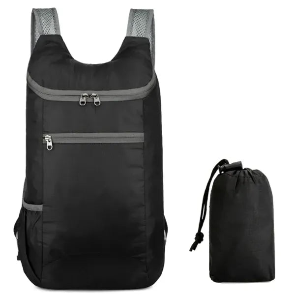 Foldable Carry-On Backpack w/ Drawstring Pouch