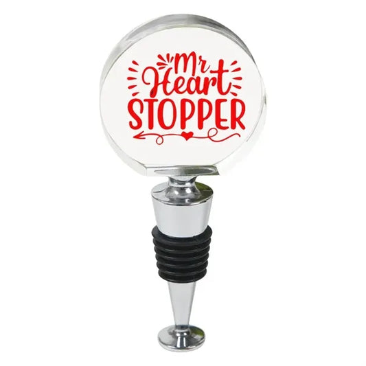 Round Crystal Bottle Stopper w/ Stand