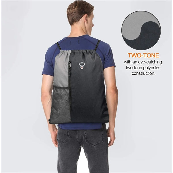 Sports Gym Drawstring Backpack Bags With Earphone Hole