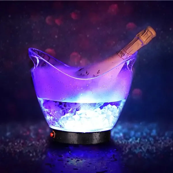 Auto Color Changing LED Champagne Ice Bucket