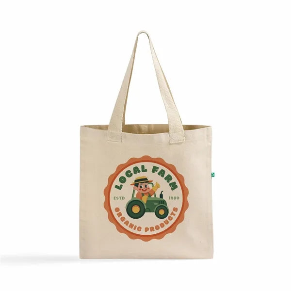 Recycled Canvas Flat Tote Bag