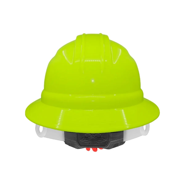Hi-Vis Yellow/Green Unvented Full Brim Style Hard Hat