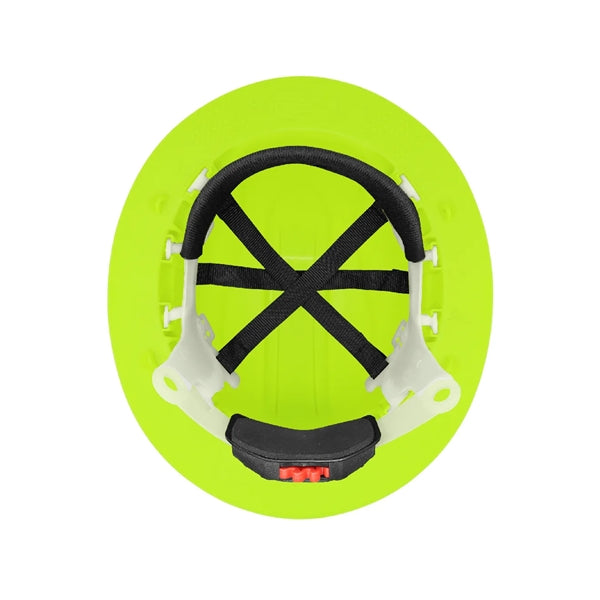 Hi-Vis Yellow/Green Unvented Full Brim Style Hard Hat