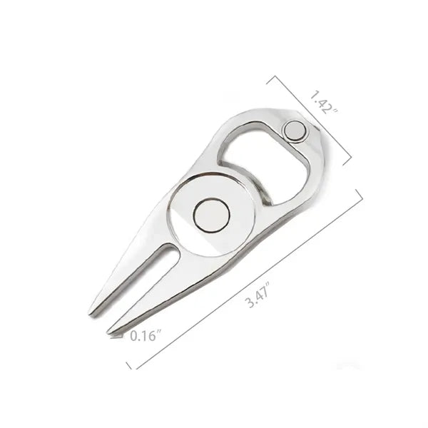Zinc Alloy Golf Supplies Fork And Green Wedge Opener