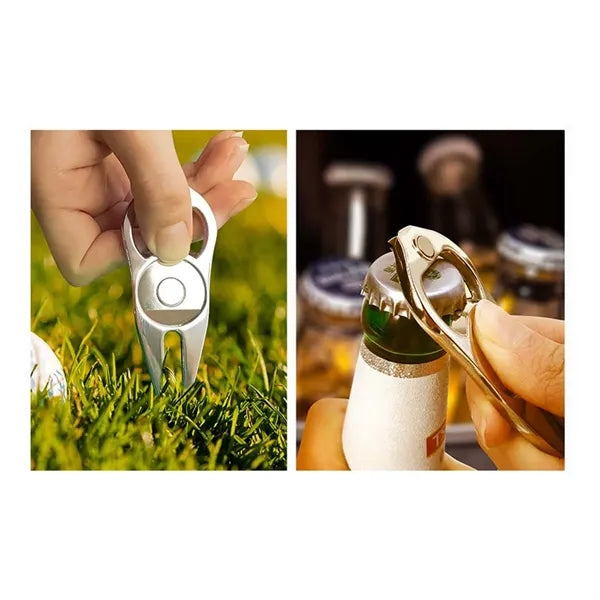 Zinc Alloy Golf Supplies Fork And Green Wedge Opener
