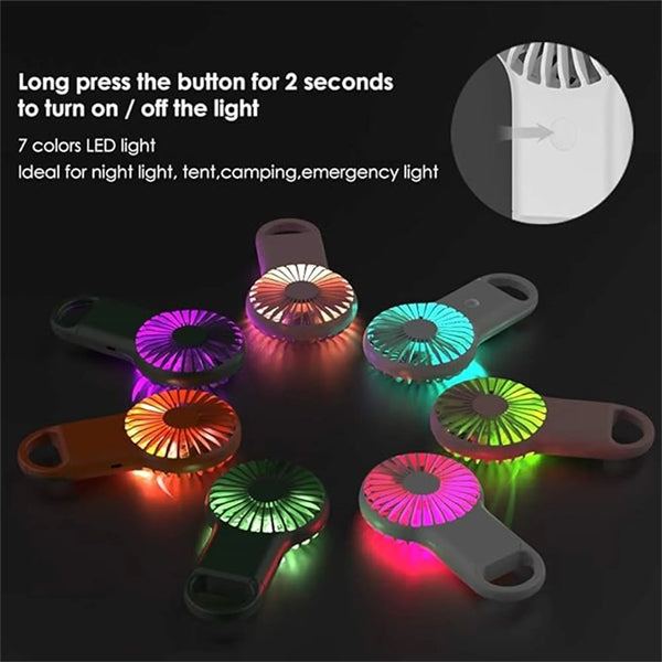 Mini USB Rechargeable LED Light Fan