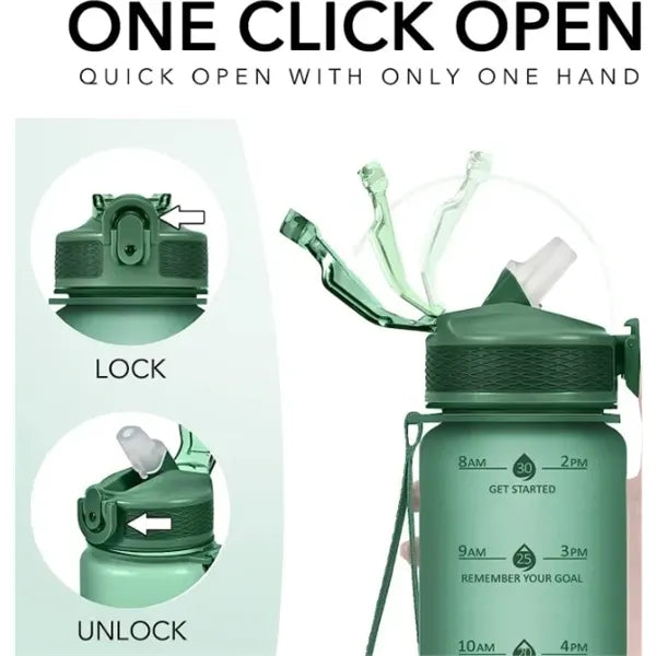 32 Oz Time Marker Water Bottle with Lanyard
