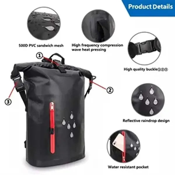 Multifunctional Swimming Waterproof Backpack 25L Diving Bag