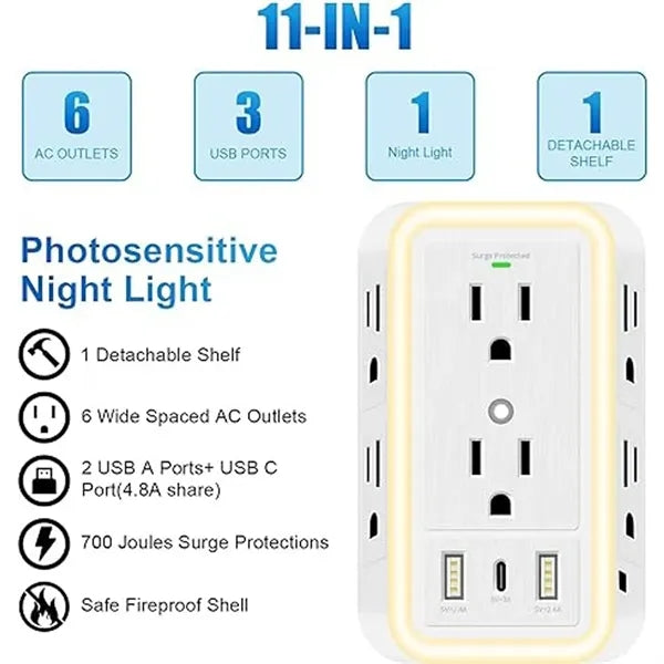 Multi Plug Outlet Extender