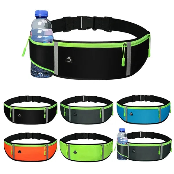 Waterproof Invisible Running Waist Bag with Bottle Holder
