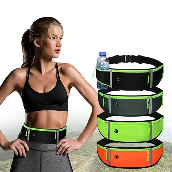 Waterproof Invisible Running Waist Bag with Bottle Holder