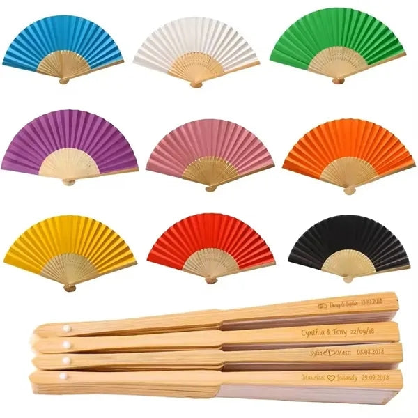 Promotion Wedding Party Folding Bamboo Fan