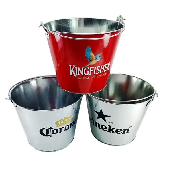 5 Liter Galvanized Metal Ice Bucket