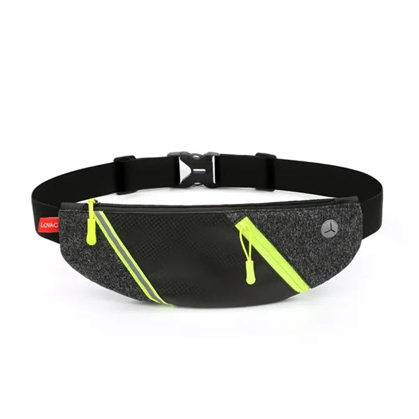 Lycra Slanted Zipper Pocket Elastic Waist Bag
