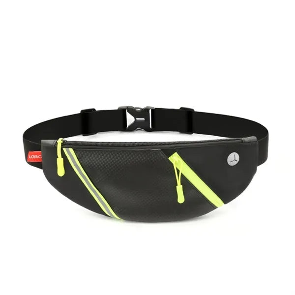 Lycra Slanted Zipper Pocket Elastic Waist Bag