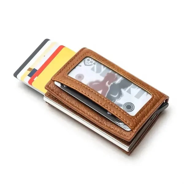 Pop up Card Holder RFID Slim Wallets With Money Pocket
