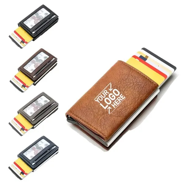 Pop up Card Holder RFID Slim Wallets With Money Pocket