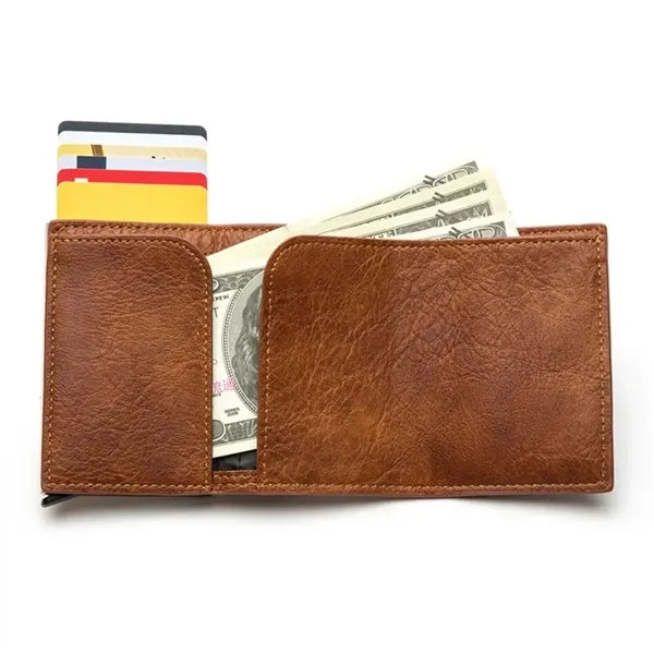 Pop up Card Holder RFID Slim Wallets With Money Pocket