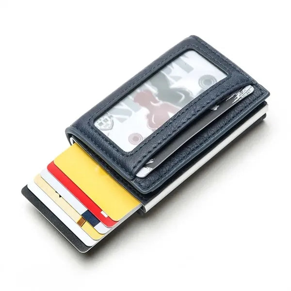 Pop up Card Holder RFID Slim Wallets With Money Pocket