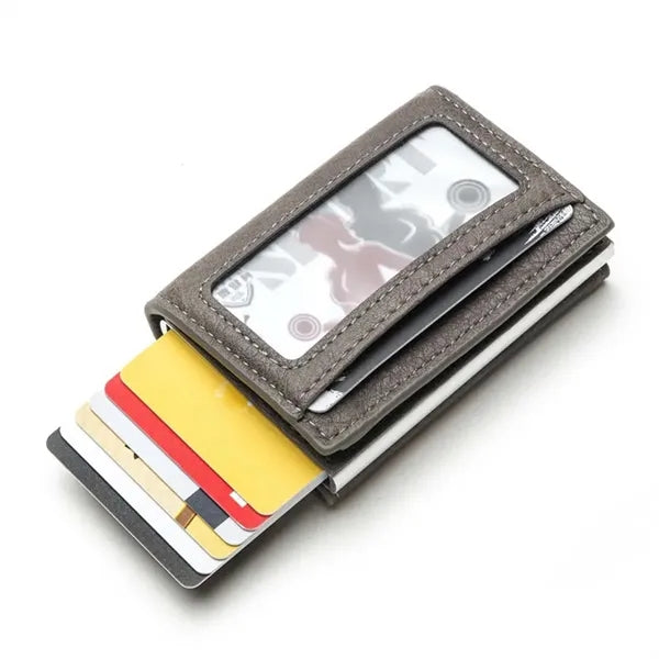 Pop up Card Holder RFID Slim Wallets With Money Pocket