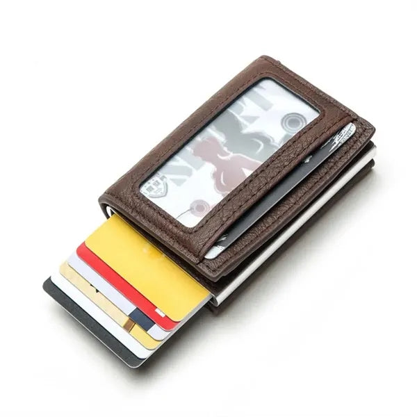Pop up Card Holder RFID Slim Wallets With Money Pocket