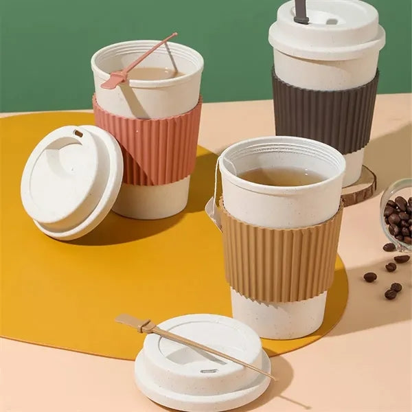 16 Oz Portable Travel Tumbler Coffee Cup With Lid