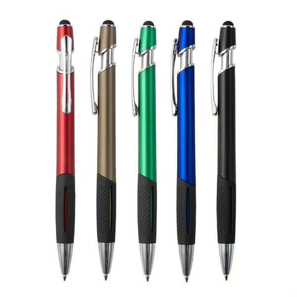 Plunger Action Stylus Ballpoint Pen