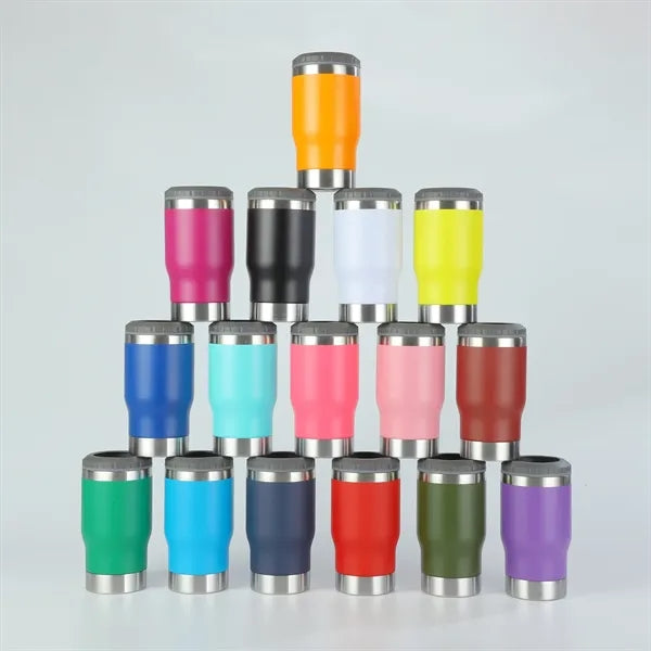 14oz 4-in-1 Stainless Steel Can Holder With 2 Lids
