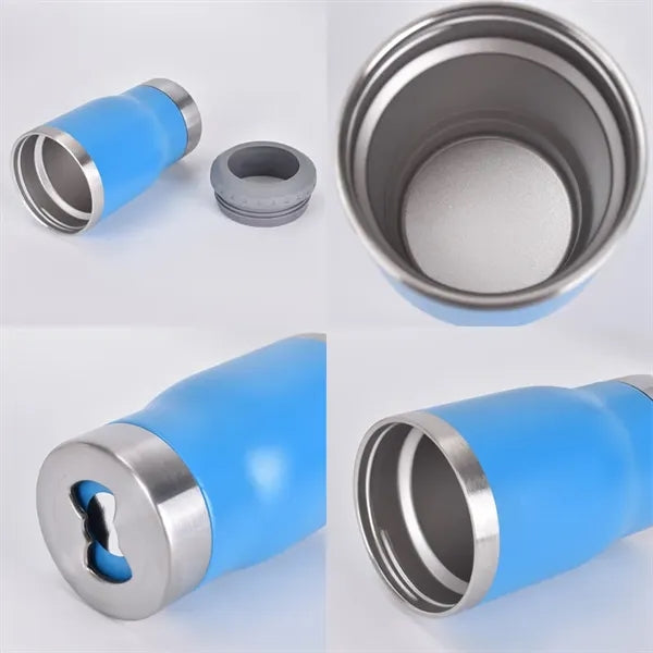 14oz 4-in-1 Stainless Steel Can Holder With 2 Lids