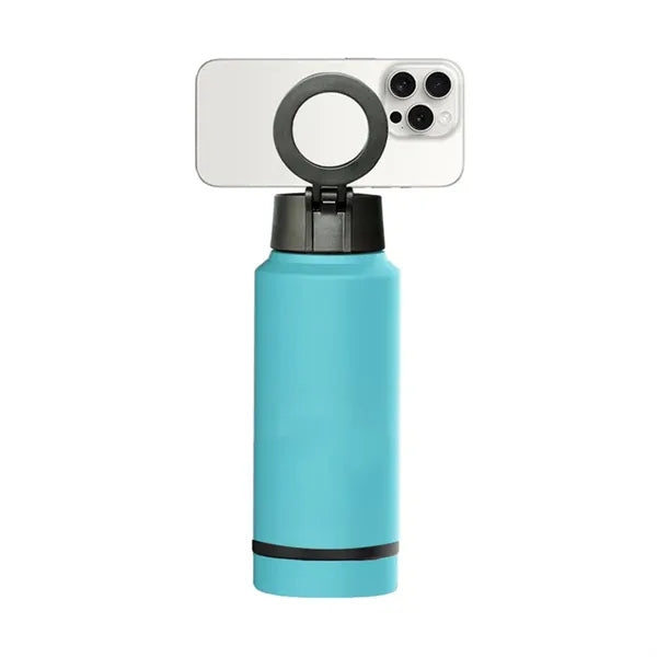26oz Insulated Water Bottle with Phone Holder&Storage space