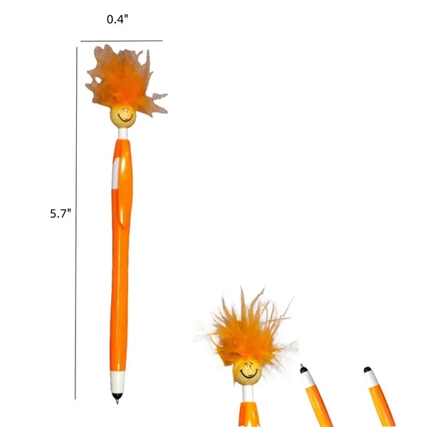 Funny Smiley Stress Relief Feather Stylus