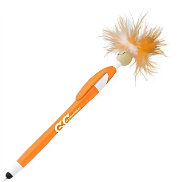 Funny Smiley Stress Relief Feather Stylus