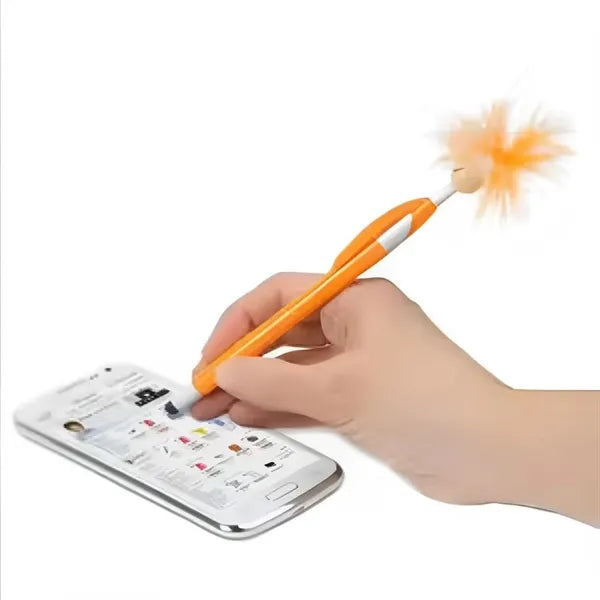 Funny Smiley Stress Relief Feather Stylus