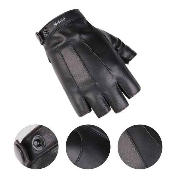 Leather Half Finger Gloves