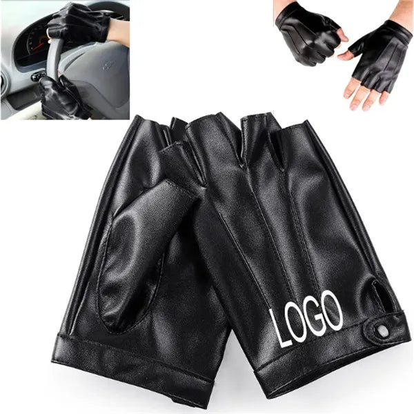 Leather Half Finger Gloves