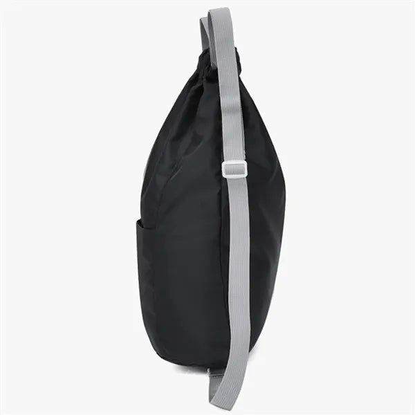 Wide Straps Drawstring Backpack