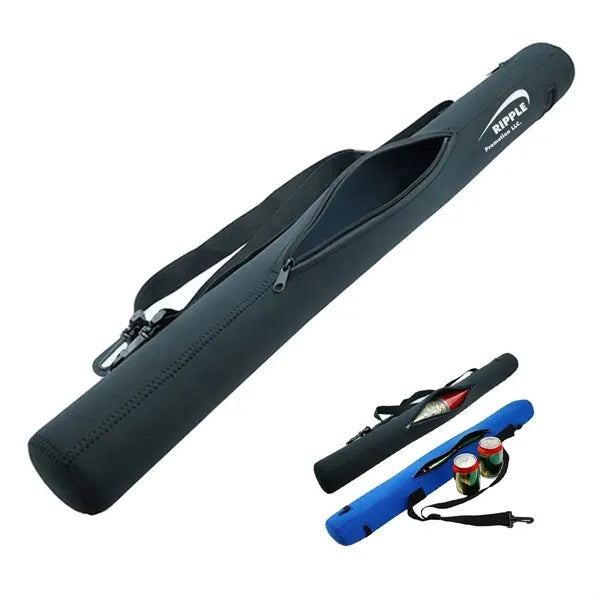 6-Can Insulated Golf Beer Cooler Sleeve With Straps