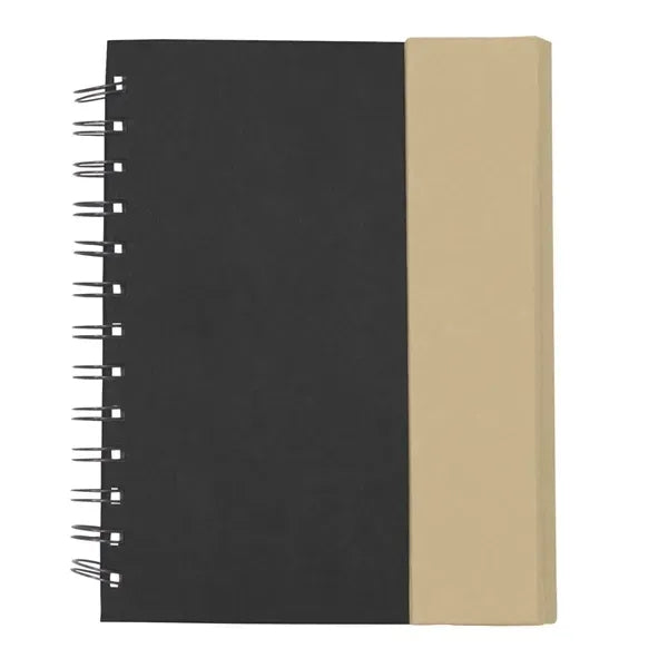 Eco-Recycled Magnetic Journal with Sticky Notes and Pen