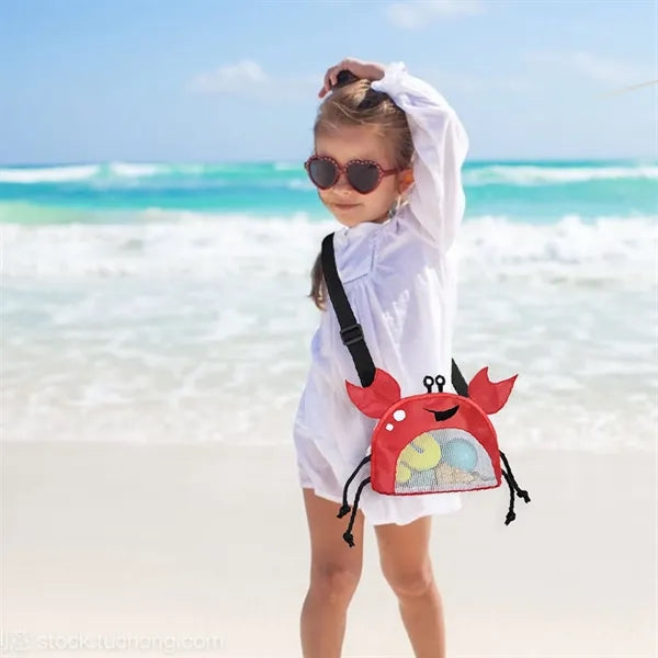 Large Crab Beach Shell Collecting Mesh Storage Bag