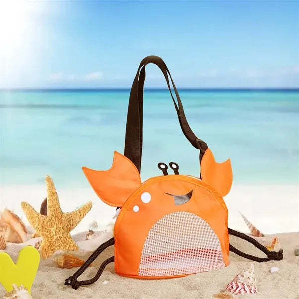Large Crab Beach Shell Collecting Mesh Storage Bag