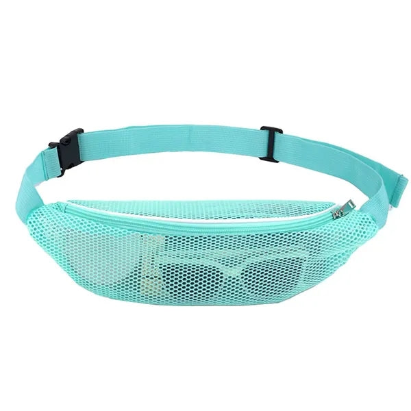 Adjustable Nylon Beach Waist Crossbody Mesh Bag