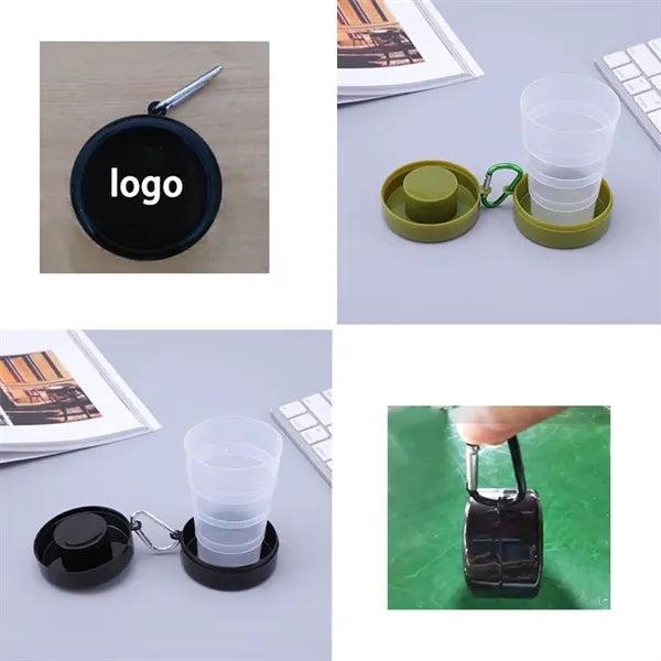Portable Foldable Mountaineering Buckle Plastic Cup