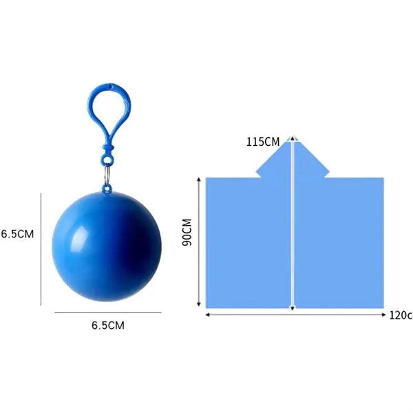 Disposable compression raincoat ball