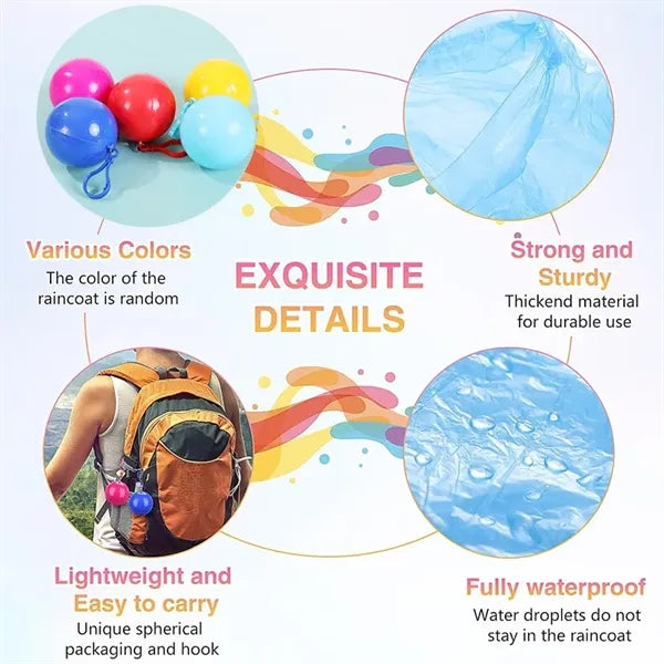 Disposable compression raincoat ball