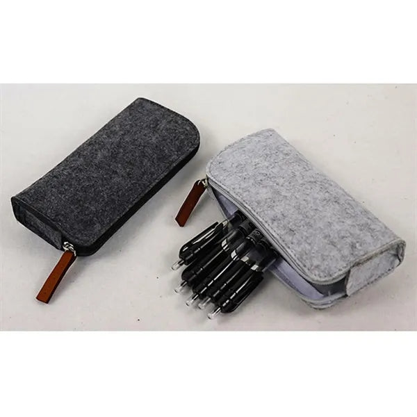 Portable Canvas Stationery Bag With Zipper