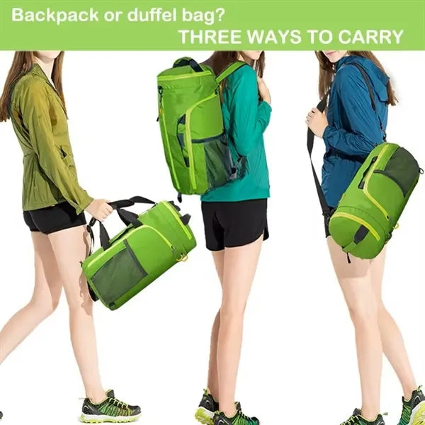 Foldable Travel Backpack Fitness Sports Duffel Bag Organizer