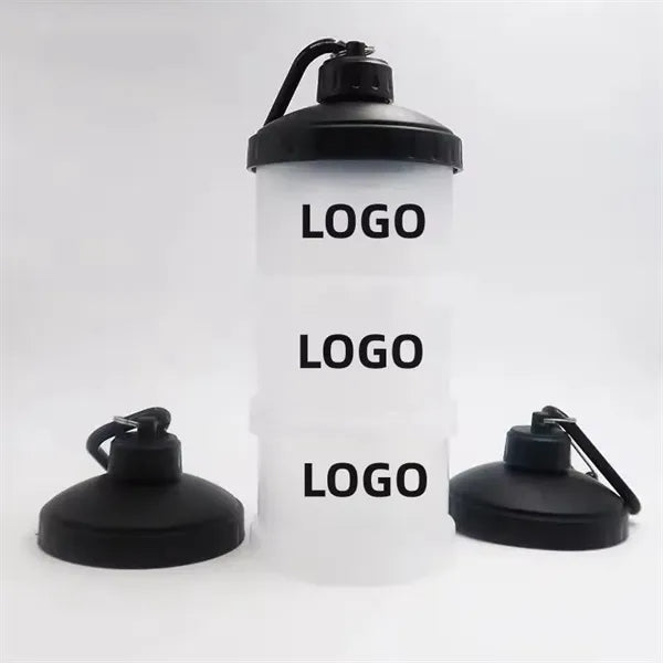 3 Layers Fitness Protein Powder Supplement Storage Container